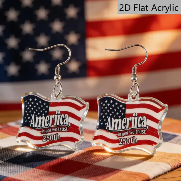 Wholesale Retro Letter Print Drop Earrings In White & Red Acrylic With 304 Stainless Steel Ear Pins For Women