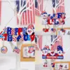 Wholesale 4th Of July Independence Day Wooden Pendant Decoration American National Day Scene Festive Atmosphere Decoration Wooden Sign Pendant