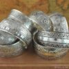Wholesale YB10005C Bohemian Flower Teng Ancient Miao Silver Bracelet Women's Retro Wide Xizang Silver Bracelet Carved Bracelet