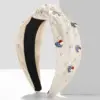 Wholesale Solid Color Pearl Hairband American Flag Women Hair Accessories Durable Minimalist Women Hairband