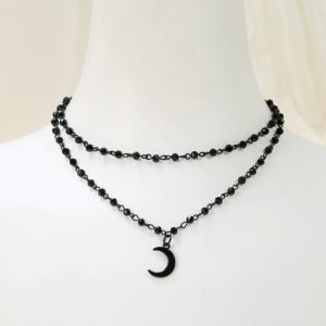 Wholesale Jewelry Simple Design Sense Niche Star Tassel Necklace Sweet Hip-hop Single-layer Crescent Necklace