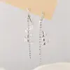 Wholesale Spiral Ear Line Earrings For Women With Copper And Zircon Inlay, Featuring 925 Sterling Silver Ear Pins In Gold