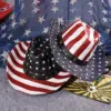 Wholesale American Cowboy Jazz Hat Sailor Dance Flag Retro Asymmetric Edge Summer Denim Material Unisex Fisherman Hat