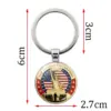 Wholesale United States American National Day Memorial Keychain In Silver Zinc Alloy