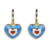 Wholesale   heart-to-heart color heart-shaped earrings Valentine's Day sweet romantic cute enamel earrings