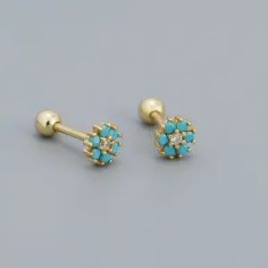Yellow Gold (Turquoise) / 925 Silver