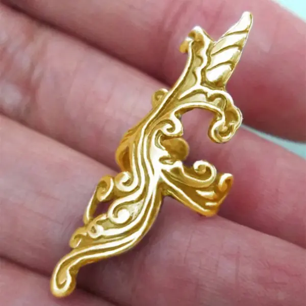 Wholesale Three-dimensional Geometric Clip Earrings For Women In Copper With KC Golden Water Plating And 0.03µm Thickness