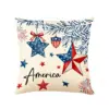 Wholesale Plush Star Pattern Pillow Case For Independence Day Celebration, Soft And Decorative Home Textile