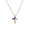 Wholesale American Flag Enamel Necklace In Alloy, Unisex Design With Sweet Style