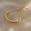oly-66a7d68567dd02ddec907fff6902bbac Wholesale Gypsophila Bracelet Niche Korean Style Female Ins Cold Style Design Adjustable Drawstring Bestie Jewelry