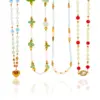 Wholesale Handmade Retro Heart Shape Necklace For Women In 304 Stainless Steel With Crystal Inlay
