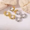 Wholesale Women's Simple Ring Round Earrings Titanium Steel 304 Stainless Steel Stud Earrings Direct Supply