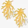 Wholesale PVD Coated Real Gold Plated Coral 304 Stainless Steel Simple Style IG Style Waterproof Non Tarnish Ear Studs