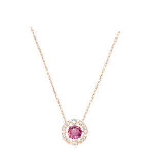 Smart rose gold and red diamond necklace