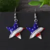 oly-672fba9e53d8d637ec68b0d28f5c0f4a Wholesale 1 Pair Classic Style Star American Flag Plating Zinc Alloy Drop Earrings