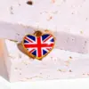 Wholesale Stainless Steel Flag Pendant Heart Shape Necklace DIY Jewelry Accessories Printed Pattern European Style Fashionable Design