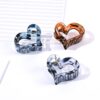 oly-674fd6ec6a48efe9b32e62d545e92c46 Wholesale Leopard Point Transparent Color Love Valentine's Day Clip 5cm small size Women's High Cranial Top Hair Accessories