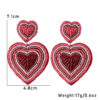 oly-674fe264d8009490d6a2d097c4186b83 Wholesale hand-woven beaded love earrings earrings romantic heart-shaped high-quality beaded red earrings