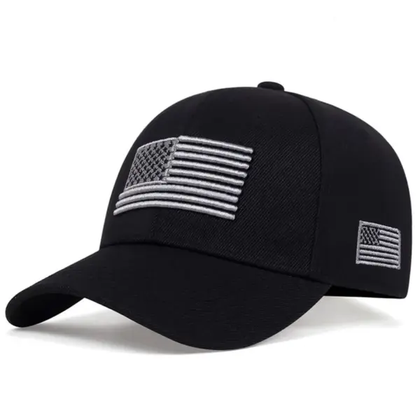 Wholesale American Flag Sport Outdoor Women's Baseball Cap With Curved Brim, Polyester Material And Embroidery Craft