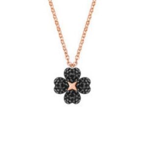 Double-sided rose gold four-leaf clover