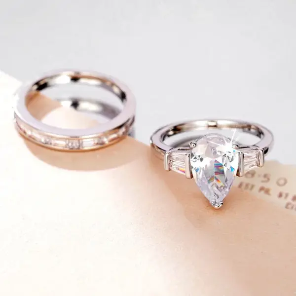 Wholesale Jewelry Simple Style Shiny Geometric Copper Rings