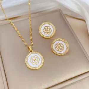 D425 Necklace-D426 Stud Earrings