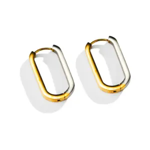 Cut U-shaped Gold Ear Hooks / 18k
