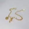 Wholesale Retro Ethnic Style Small Gourd Bracelet Women's Court Style 18K Rose Gold Titanium Steel Jewelry Accessories Hip Hop Handwear