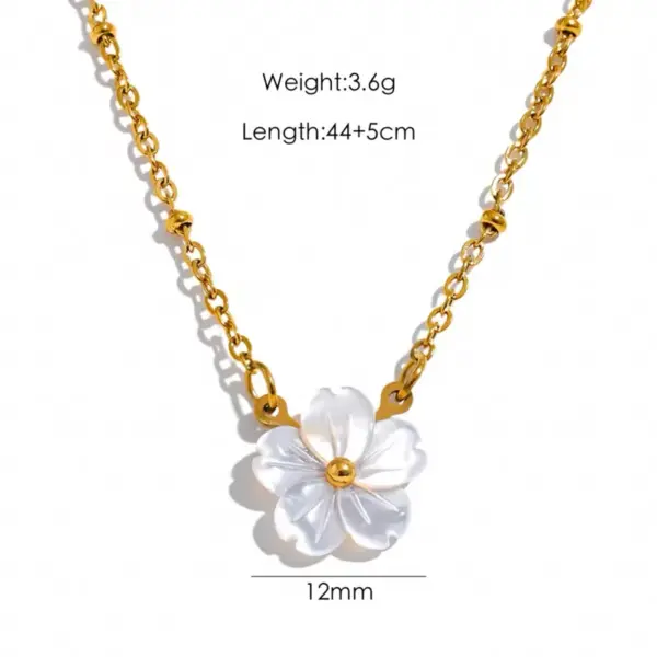 oly-6797a97199e324352a6fefe9d6434aa1 Wholesale Ion Plating (IP) 18K Gold Real Gold Plated Flower 304 Stainless Steel Elegant Sweet IG Style Waterproof Non Tarnish Rings Earrings Necklace