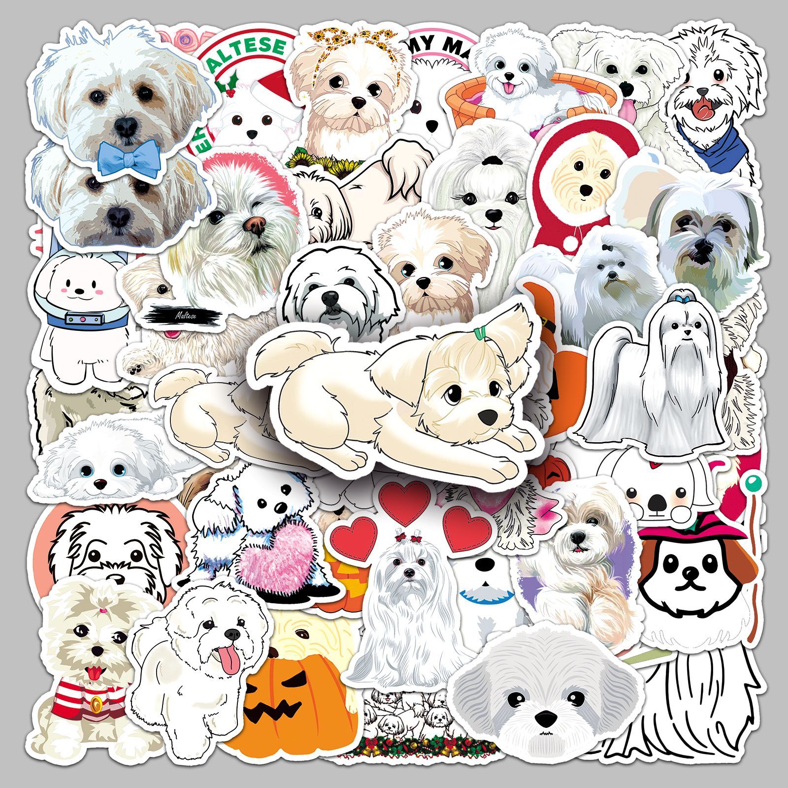 Wholesale 50 sheets Malzis puppy cartoon luggage stickers waterproof stickers scooter computer tablet cup decoration