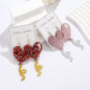 oly-67a459d23ab6ef33ea267987dbeeadd7 Wholesale Valentine's Day Earrings Sweet Romantic Shiny Pink Balloon Love Queen Acrylic Earrings