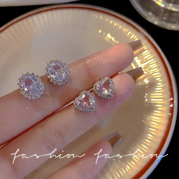 Wholesale 1 Piece Ear Cartilage Rings & Studs Fashion Devil'S Eye Flower 316L Stainless Steel Copper Inlaid Zircon