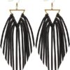Wholesale Style Distinctive Tassel Western Style Earrings ins Ethnic Style Leather Large Long Earrings
