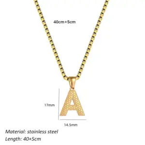 XL-1033-4【Box Chain】26 Letters / A