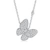 Wholesale Copper-plated natural white mother-of-pearl butterfly necklace, full diamond butterfly choker for women.