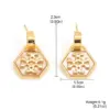 Wholesale Hypoallergenic Shell Stud Earrings For Women In Copper With KC Golden UV Plated Finish