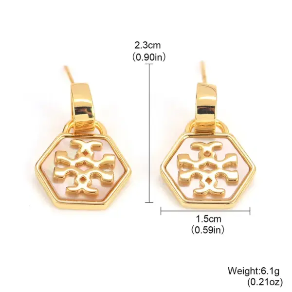Wholesale Hypoallergenic Shell Stud Earrings For Women In Copper With KC Golden UV Plated Finish