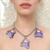 Wholesale Beaded Wood Car Necklace For Women With Beaded Chain, Perfect For Independence Day