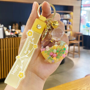 Perfume bottle colored beans-yellow