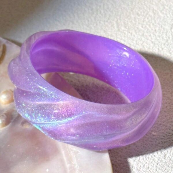 oly-67fe13d52b6c2f8d06d45ecee92fb01a Wholesale Purple Colorful Resin Bracelet Irregular Simple Geometric Opaque Resin Bracelet