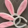 oly-680068041c460aa34e5a3f8656411769 Wholesale Rabbit ears headband adult headdress stall White plus pink plush rabbit ears Easter Halloween factory