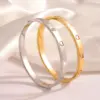 Wholesale PVD Coated Real Gold Plated 18K Gold Cross Heart Shape Flower 304 Stainless Steel Elegant Waterproof Non Tarnish 304 Stainless Steel Bangle