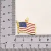 Wholesale 1 Pc/Package Copper 18K Gold Plated White Gold Plated Jellyfish American Flag Fish Pendant DIY Jewelry Accessories