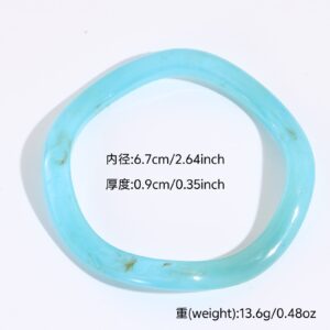 34# bracelet - blue - irregular - narrow band