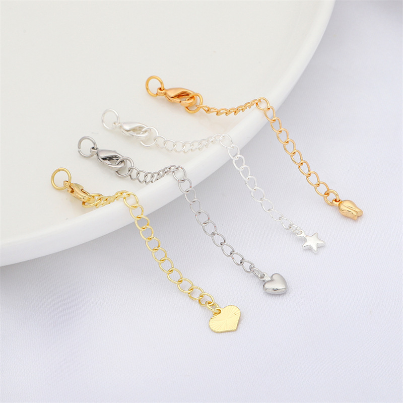 Wholesale Color preserving 14K gold tail chain chain extension chain diy handmade bracelet necklace accessories material factory outlet