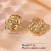 Wholesale 1 Pair Simple Style Commute Geometric 304 Stainless Steel Imitation Gold Electroplating Ear Studs