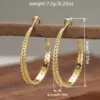 Wholesale Three-dimensional Geometric Earrings For Women In Copper With KC Golden Water Plating And 0.03µm Thick Coating