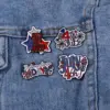 oly-68834ddfd051943efcbaeb8e931e0817 Wholesale Cartoon Pinback Badge Metal Pin With Artificial Rhinestones Featuring Stamping Craft In Multicolor