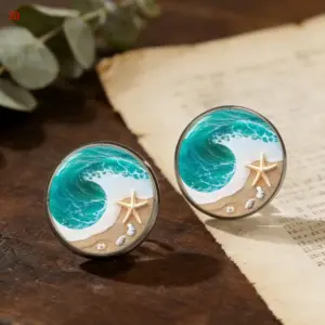 Wholesale Asymmetrical Animal Stud Earrings In 304 Stainless Steel With Glass Inlay, Unisex Design