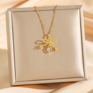 8729 gold love bow